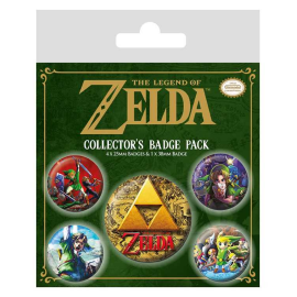 Legend of Zelda Pin Badges 5-Pack Classics 