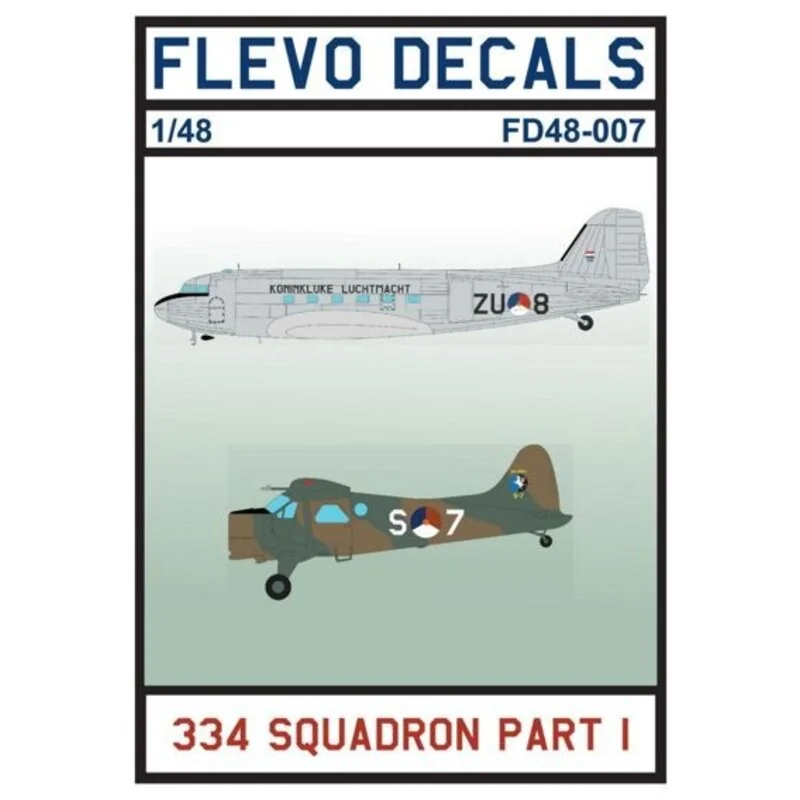 334 (Dutch) Squadron Pt 1. C-47B Dakota choice of ZU-3 ZU-8 ZU-11 ZU-16 X-2 X-4 X-7 X-8 X-10 de Havilland Canada DHC-2 Beaver S-