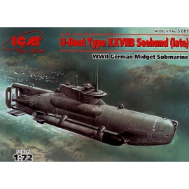U-Boat Type XXVIIB Seehund late version midget submarine Bouwmodell