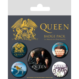 Queen-pakket 5 badges Classic 