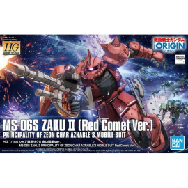 Gundam - Model HG 1/144 Zaku II Principe van ZEON Char Aznable`s Mobile Suits Red Comet Ver. Gunpla