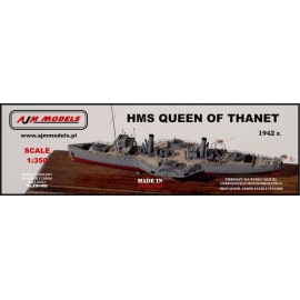 HMS Queen Of Thanet Britse gewapende raderstoomboot WO II Bouwmodell