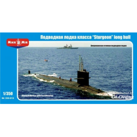 Amerikaanse nucleair aangedreven onderzeeër Sturegon Bouwmodell