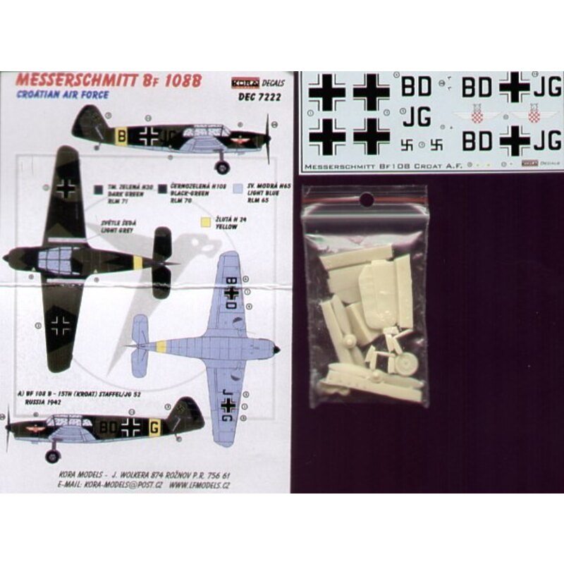 Messerschmitt Bf 108B Croatian Air Force (designed to be assembled with model kits from Heller)