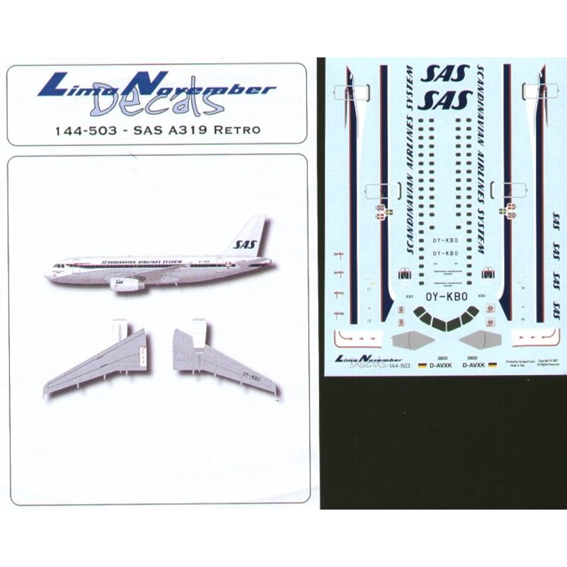 Airbus A319 OY-KBO in SAS 2006 50th Anniversary Retro scheme