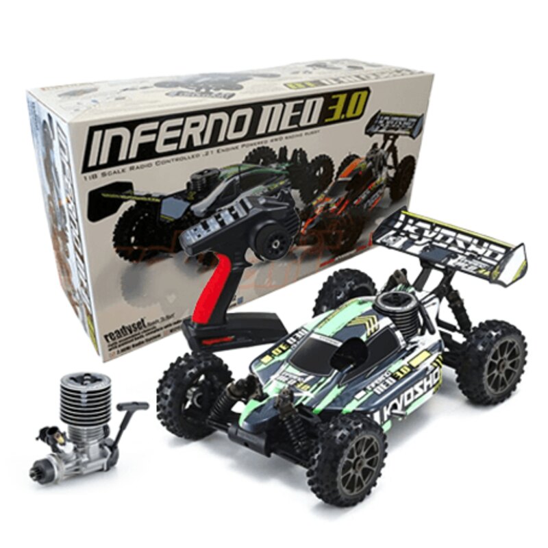 Kyosho rc buggy Kyosho Inferno Neo 3.0 1 8 RC Nitro Readyset met