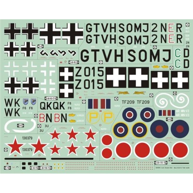 Messerschmitt Me 210/Messerschmit Me 410 colours and markings. Designed in accordance with the Zerst??rer (heavy fighter-bomber)