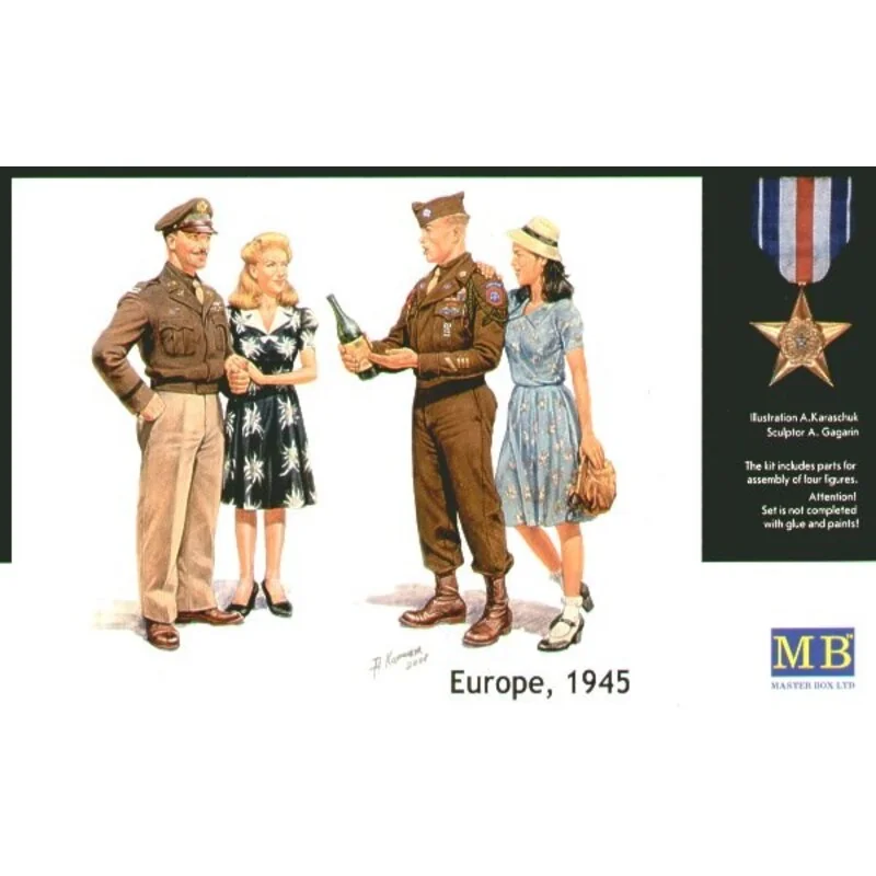 Europe 1945. 2 x G.I.Joes and 2 x Female companions