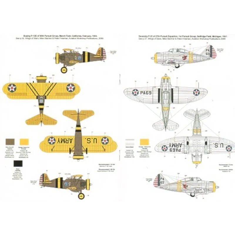 Wings Of Stars Pt 2 (6) Nieuport 28 6507 213th Aero Squadron Florida 1919 Curtiss P-6E Hawk 22 33rd PS Virginia Beach 1934 Boein