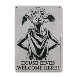 Harry Potter metalen bord Huis-elfen 15 x 21 cm 