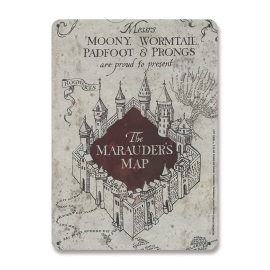 Harry Potter metalen paneel Marauders Map 15 x 21 cm 