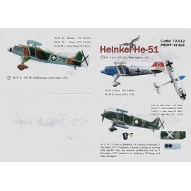 Heinkel He 51 (7) 51+B13 3/JG 233 Vienna 1938 Z-85 Dr Heinrich Neumann Spain 1937 2-9 JG 88 Condore Legion GA+VK Zagreb 1942 2-5