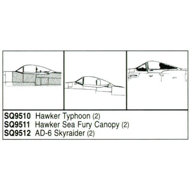 Hawker Sea Fury x 2 (designed to be assembled with model kits from Hobbycraft)