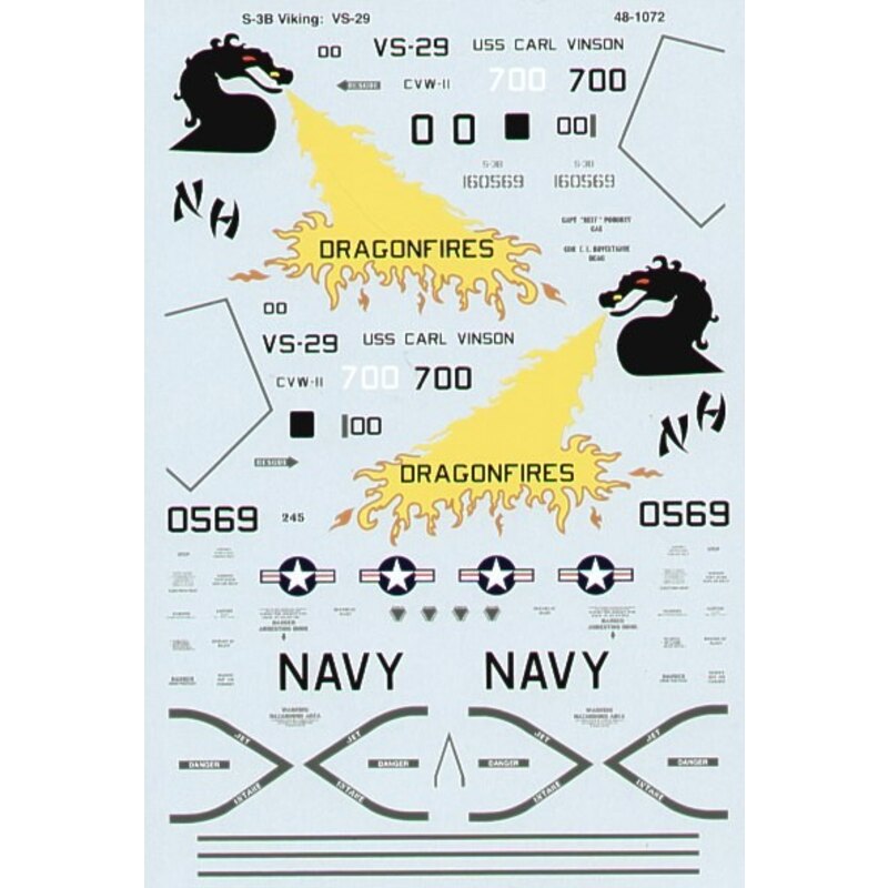 Lockheed S-3B Viking (1) 160569 NH/700 VS-29 Dragonfires USS Carl Vinson