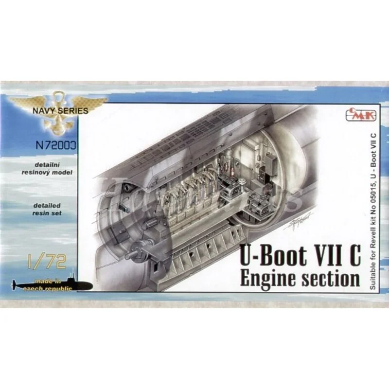 U-Boat Type VIIc engine section (designed to be assembled with model kits from Revell) 