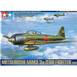 Mitsubishi A6M3/3a Zero. Includes New tooling for wings and wing tips photo-etched wing tip folding mechanism seated pilot and 4