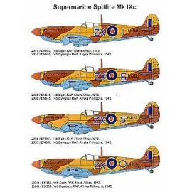 Supermarine Spitfire Mk.IXc (4) 145 Polish Sqd North Africa 1943. EN459 ZX-1 EN355 ZX-O EN267 ZX-5 EN315 ZX-6. All Dark Earth/Mi