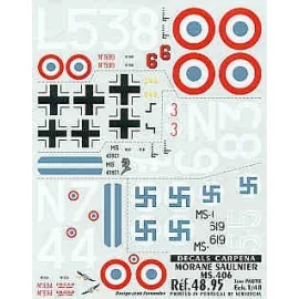 MS 406 (5) No 559 L538 No 6 CFS 1940 No 47/3 N368 GC 1/7 Algeria 1939 No 334 N744 GC11/7 1940 No 242 Luftwaffe markings for deli