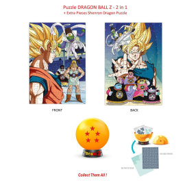 Puzzel DRAGON BALL Z - Collectible Puzzle - 5 Stars - 2in1 Puzzle +Extra 