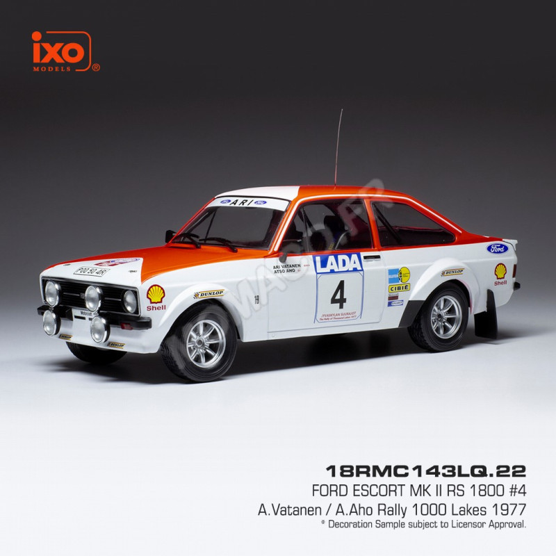 注文ixo　1/18　フォード・エスコート Mk2 RS 1600　#16　T．マキネン　サファリ・ラリー　1973 レーシングカー