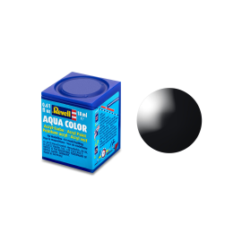 Glanzend zwarte aqua-acrylverf - 18 ml 7