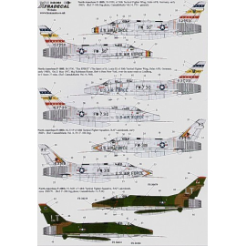 Sticker North American F-100D Super Sabre/North American F-100F Super Sabre Pt 2 (4) D 55-2950 or F 56-3730 The Spirit 50th TFW 