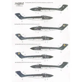 de Havilland Sea Vixen FAW.2 (4) XP923/493/E 899 NAS HMS Hermes 1964 or XP923/706/VL 766 NAS RNAS Yeovilton 1968 XJ609/702/VL 89