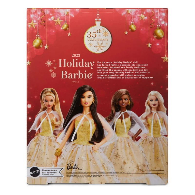 Holiday shop barbie dolls