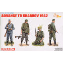 Advance To Kharkov 1942. 4 German Infantry figures