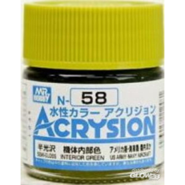 Mr Hobby -Gunze Acrysion (10 ml) Interior Green 