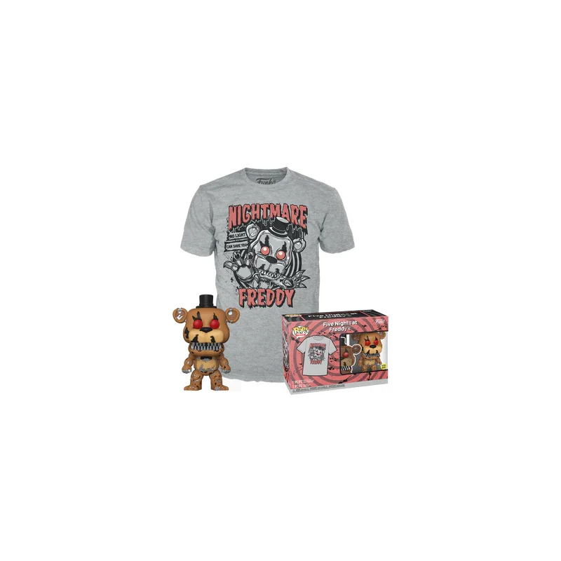 FNAF - Booble Head POP N° XXX - Freddy (GW) + Tee (XL) : :  Bobble Head POP Funko Tees Five Nights at Freddy