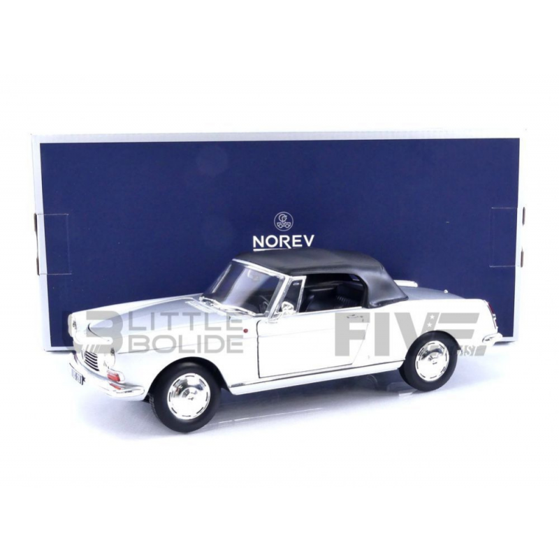 1967 Peugeot 404 Cabriolet Silver Metallic 1/18 Diecast Model Car Norev  184835