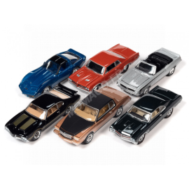 BOX OF 6 PIECES: MUSCLE CARS 2023 - SERIES N°1 - VERSION B Miniatuur