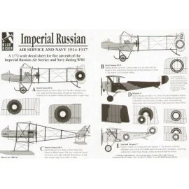 Imperial Russian Air Service and Navy 1914-17 (5) Henri Farman HF20 x 2 Maurice Farman MF11 Nieuport 12 Nieuport 17