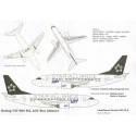 Sticker Boeing 737-500 PLL LOT Star Alliance Polish Airlines 