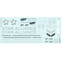 Sticker Boeing 737-500 PLL LOT Star Alliance Polish Airlines Lima Oscar Decals