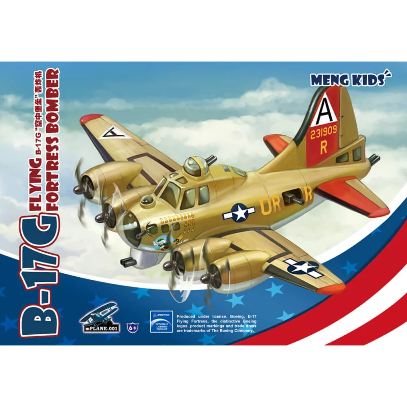 Boeing B-17G Flying Fortress Bomber.Meng Model Kids Caricature Series