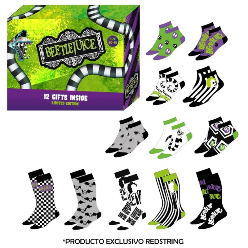 BEETLEJUICE - Gift Box - 12 Pairs of Socks (T 40-46)