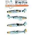 Messerschmitt Bf 109G-14 (4) Yellow 10 3/JG77 RLM 74/75/76 Green/white defence bands Blue 3 4/JG77 RLM 74/75/76 Black 8 10/JG4 R