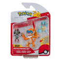 Pokémon pack 3 figures Battle Figure Set Scalpion, Squirtle 1, Chimpenfeu 5 cm