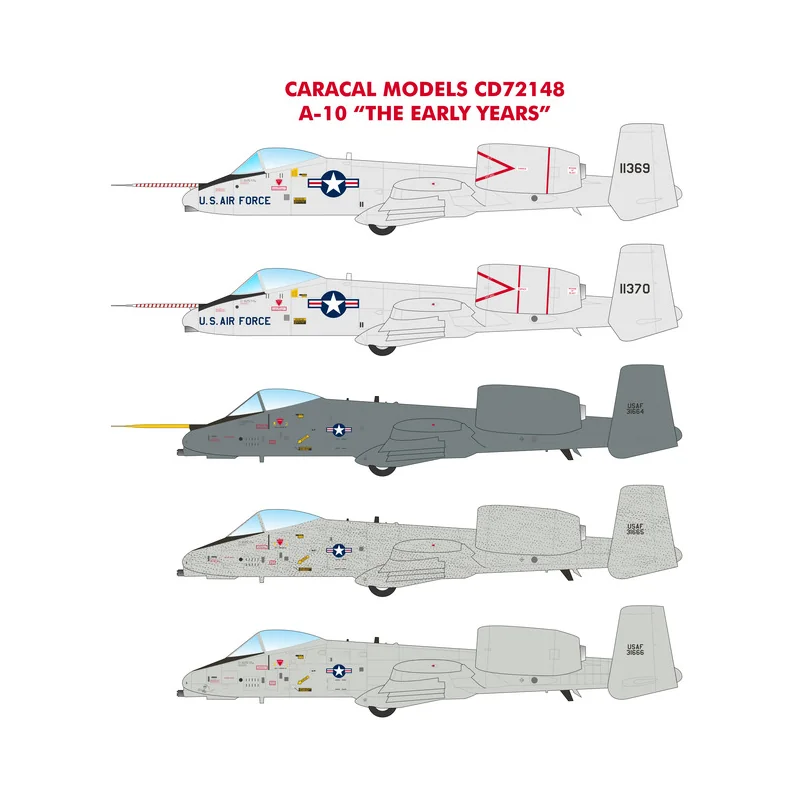 A-10 Thunderbolt II - The Early YearsMultiple marking options for prototype and test A-10 Warthogs.