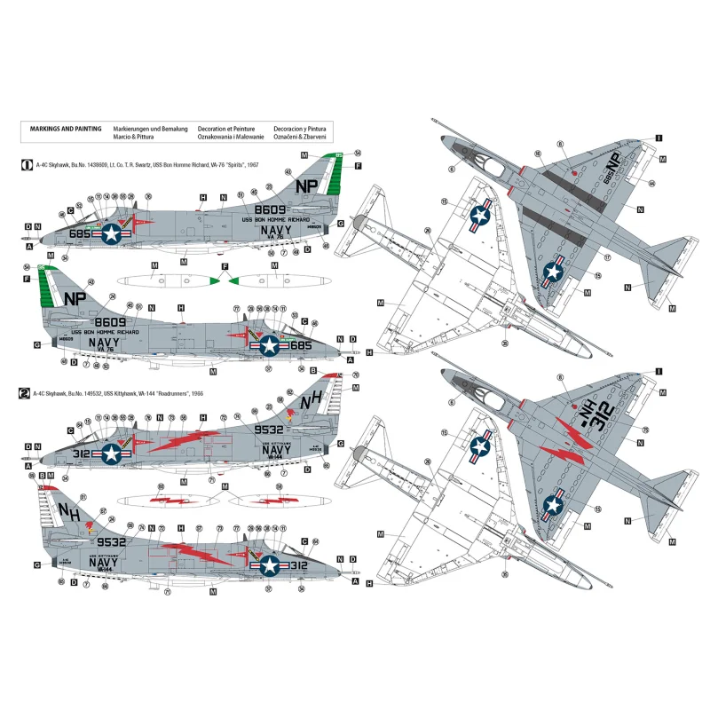 Douglas A-4C Skyhawk HASEGAWA + CARTOGRAF + MASKS