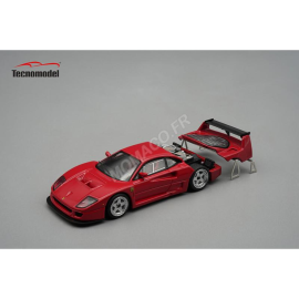 FERRARI F40 LM WITH OPEN REAR HOOD AND VISIBLE ENGINE 1996 RED PRESS VERSION Miniatuur 