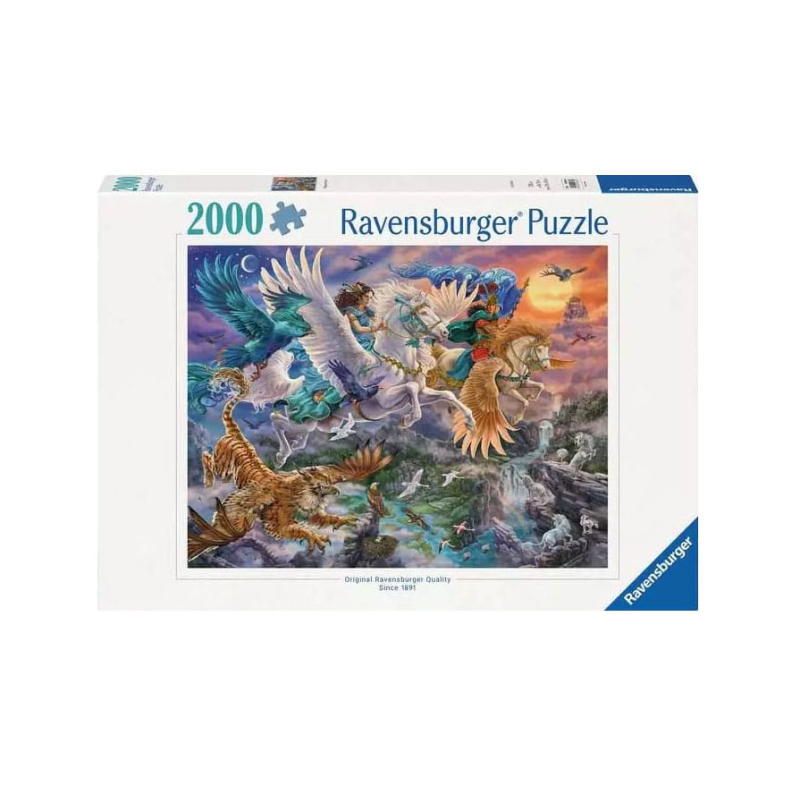 Original Ravensburger Quality puzzle About Pegasus in the air (2000 pieces)