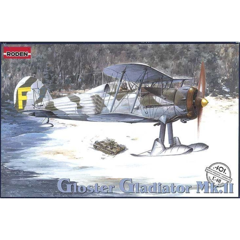 Gloster Gladiator Mk.II/J8. Includes both 2 and 3 blade propellers, skis and wheels. Decals Finland (GL-255 and GL-269) and the 