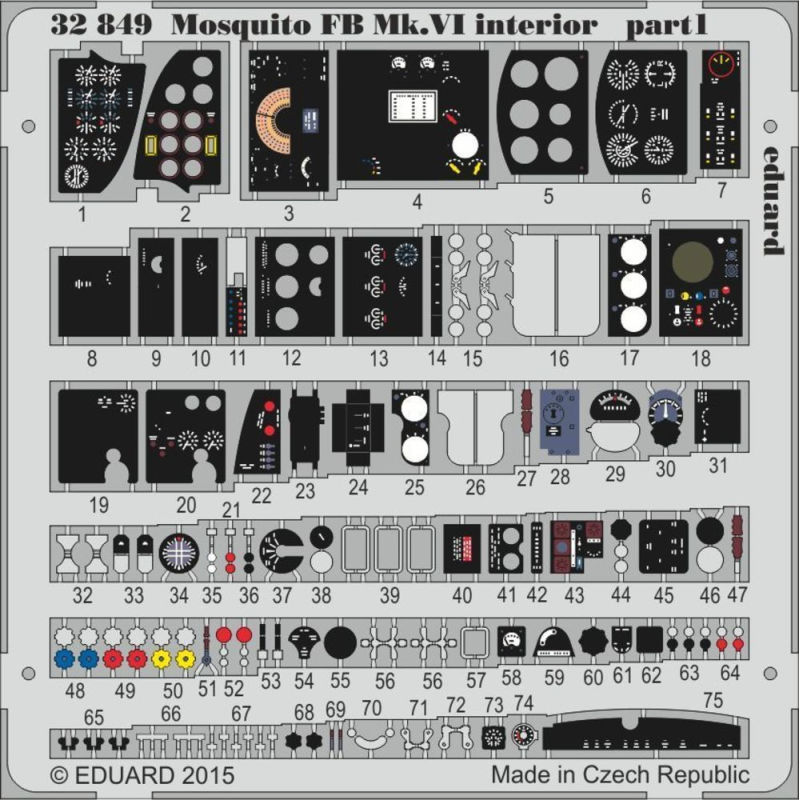 de Havilland Mosquito Mk.VI interior (designed to be used with Tamiya kits)