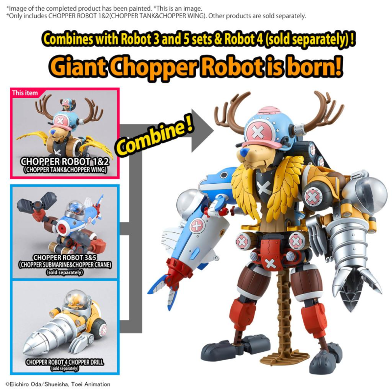 ONE PIECE - Chopper Robot 1&2 (Chopper Tank & Chopper Wing) -Model Kit