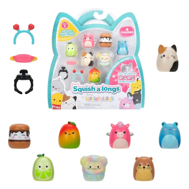 Squishmallow Long Squish pack 8 mini figures Style 2 3 cm