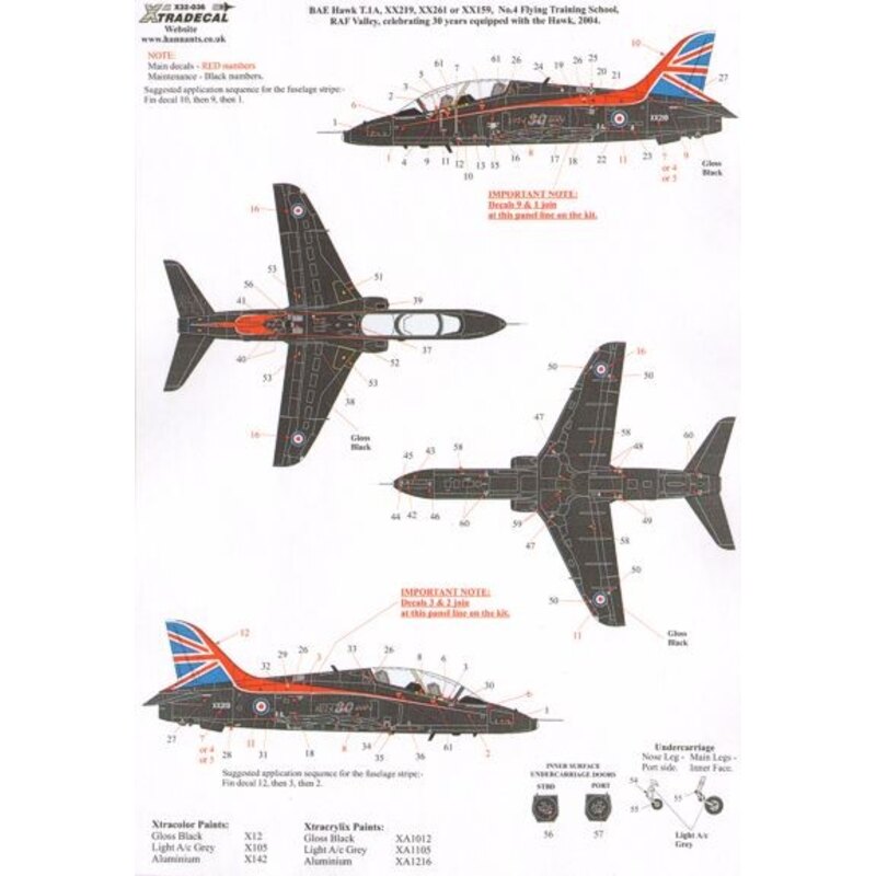 BAe Hawk T.1A XX159/XX219/XX261 30th Anniversary of the Hawk, 1974-2004