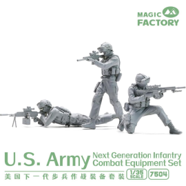 MAGIC FACTORY: 1/35; U.S.Army Next Generation Infantry Combat Equipment Resin Set (3 figures + M110A1+ XM250 + XM7)